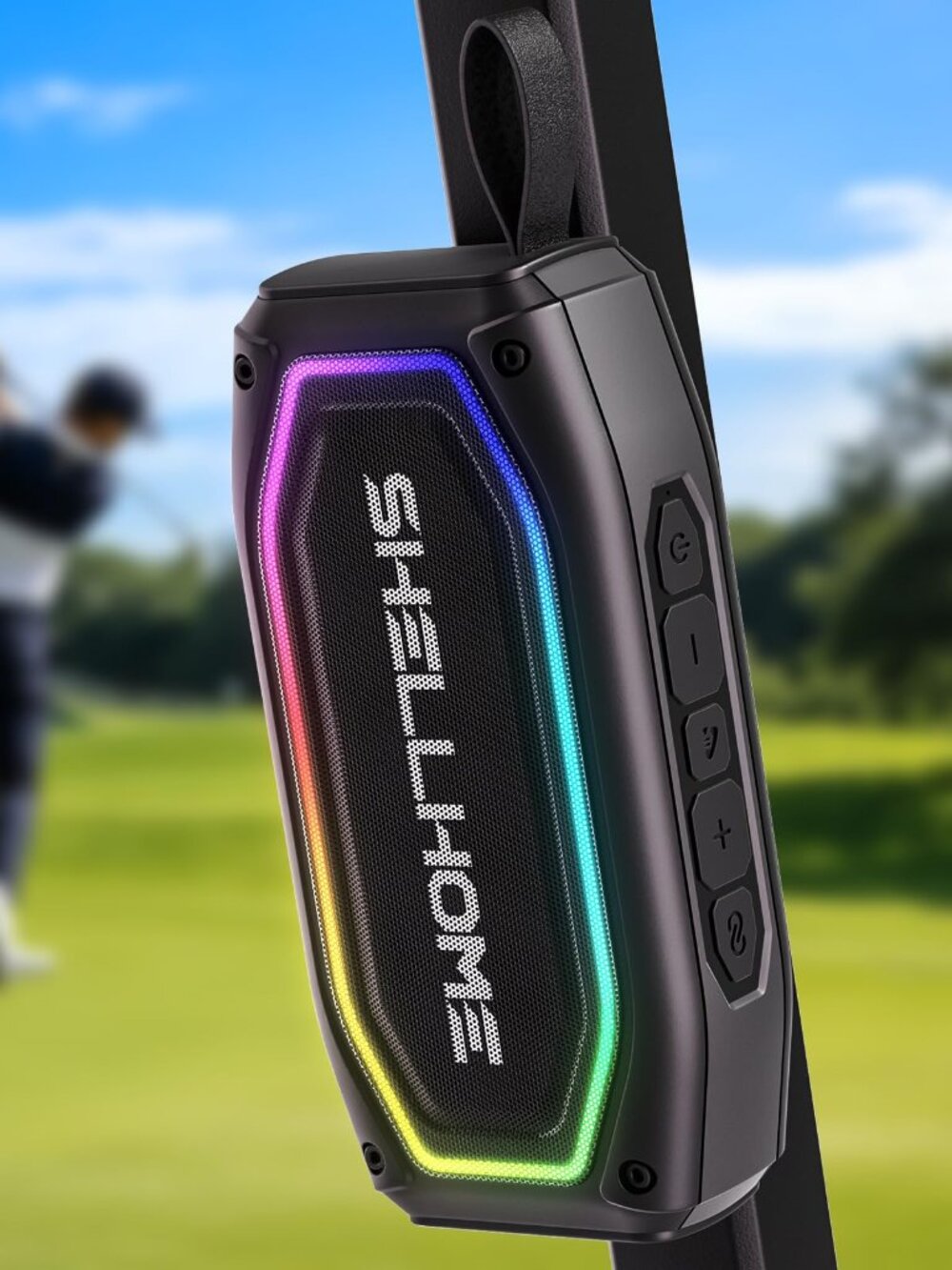 New in box ShellHome Golf Magnetic Bluetooth Speakers, Portable Wireless Waterpr